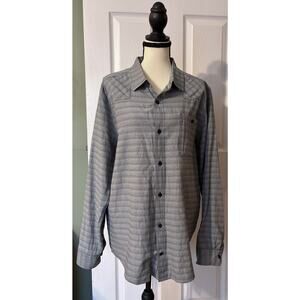 Toad & Co. Men’s XL Long Sleeve Button Down Green Gray Blue 100% Cotton Casual